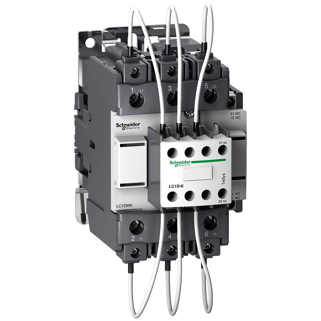Schneider  TeSys LC1D.K capacitor duty contactor - 3P - 40 kVAR - 415 V - 220 V AC coil