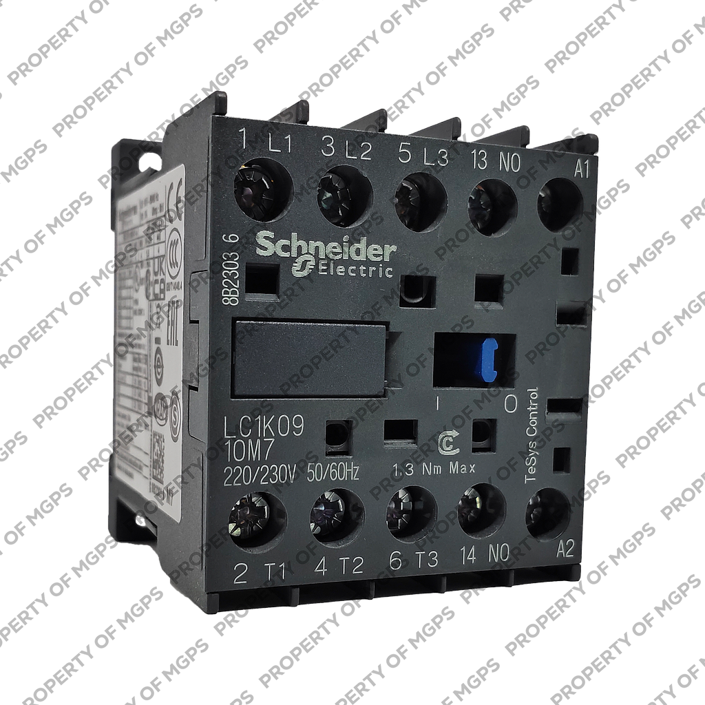 Schneider  TeSys K contactor - 3P - AC-3  440 V 9 A - 1 NO aux. - 220.230 V AC coil