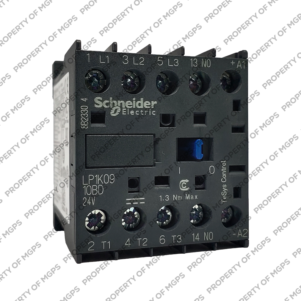 Schneider  TeSys K contactor - 3P - AC-3  440 V 9 A - 1 NO aux. - 24 V DC coil