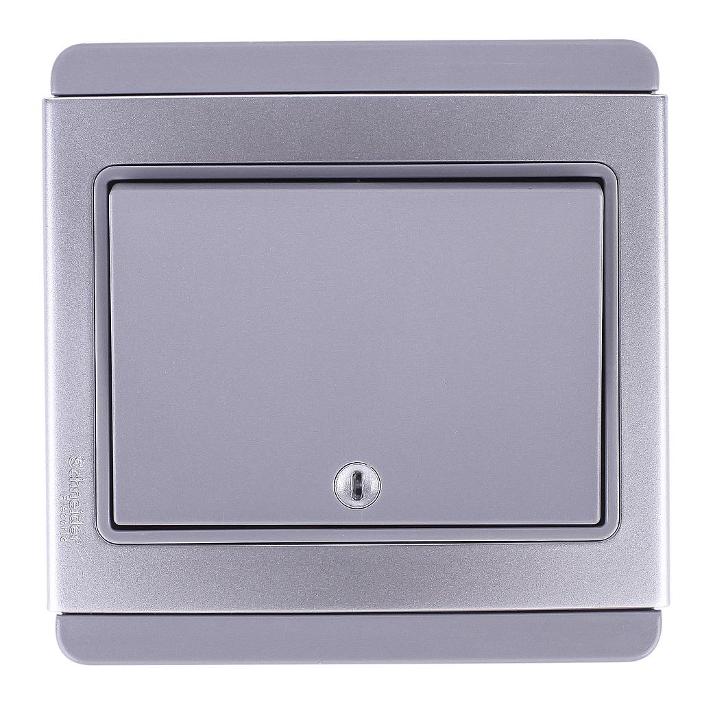 Schneider NEO NEO SAKLAR  1 GANG 1 ARAH HORIZONTAL GREY SILVER