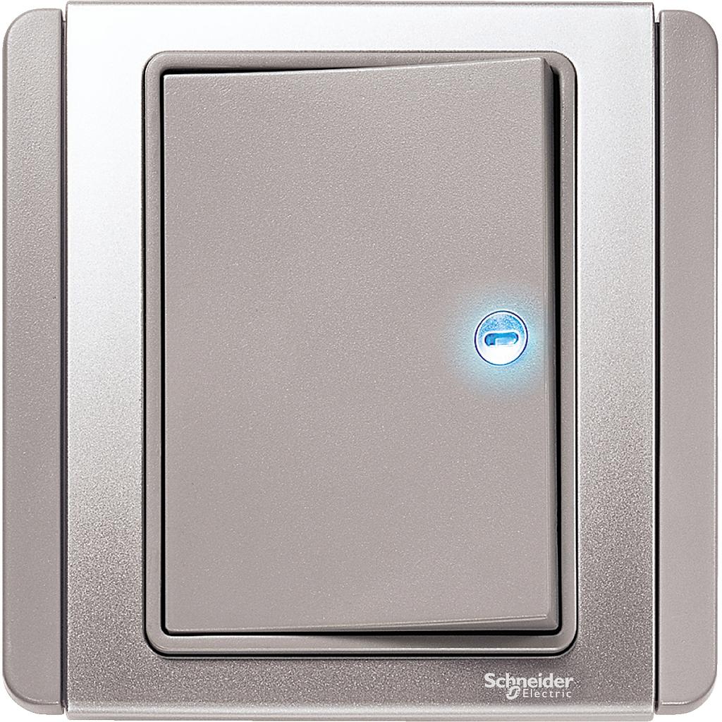 Schneider NEO NEO SAKLAR  1 GANG 2 ARAH HORIZONTAL GREY SILVER