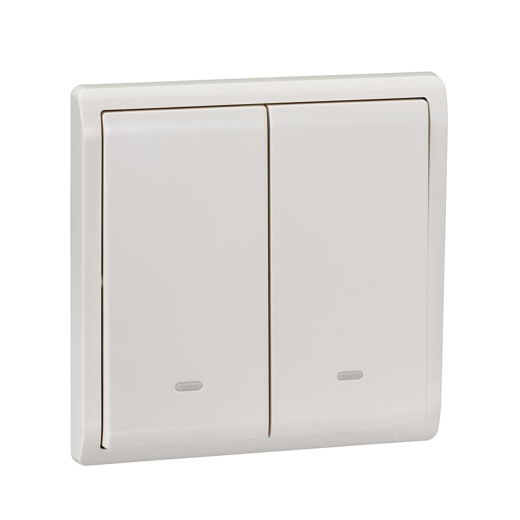 Schneider PIENO PIENO SAKLAR  2 GANG 2 ARAH 16A PUTIH