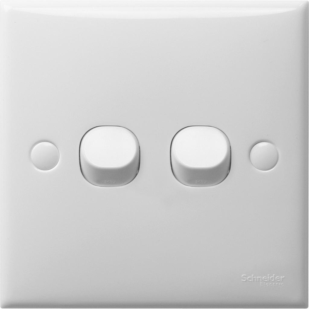 Schneider S-Classic CLASSIC SAKLAR  2 GANG 1 ARAH 10A  E32_1_2AR_WE_G3