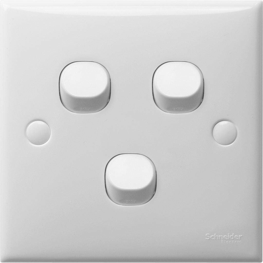 Schneider S-Classic CLASSIC SAKLAR  3 GANG 1 ARAH 10A  E33_1_2AR_WE_G3
