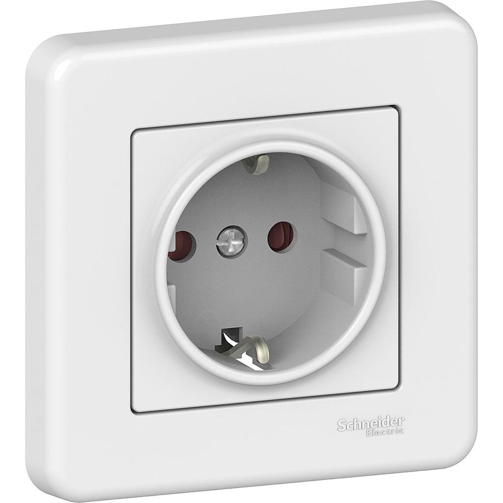 Schneider Leona LEONA STOP KONTAK 1 GANG SCHUKO CHILD PROTECTION  LNA2900221