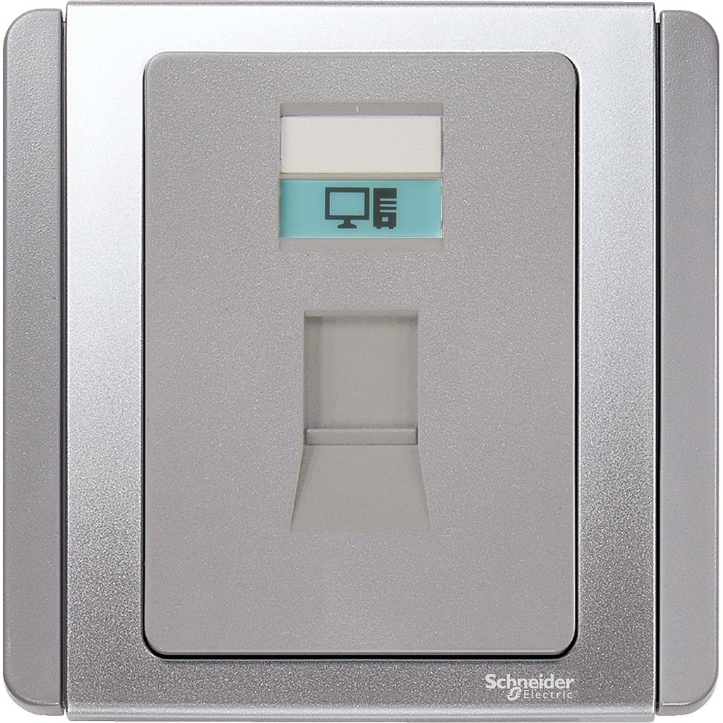 Schneider NEO NEO SOCKET LAN DATA RJ45 CAT5E GREY SILVER