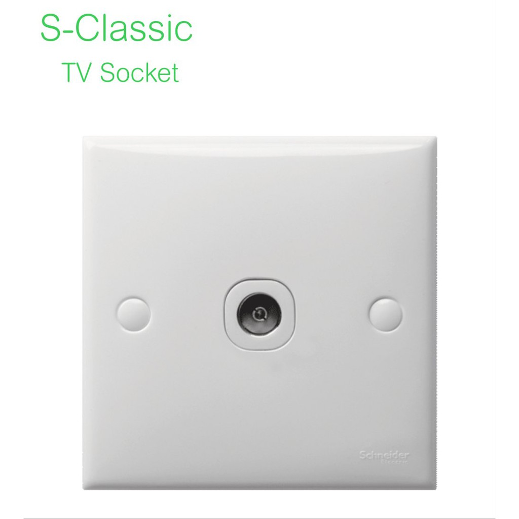 Schneider S-Classic CLASSIC CLIPSAL TV SOCKET PUTIH