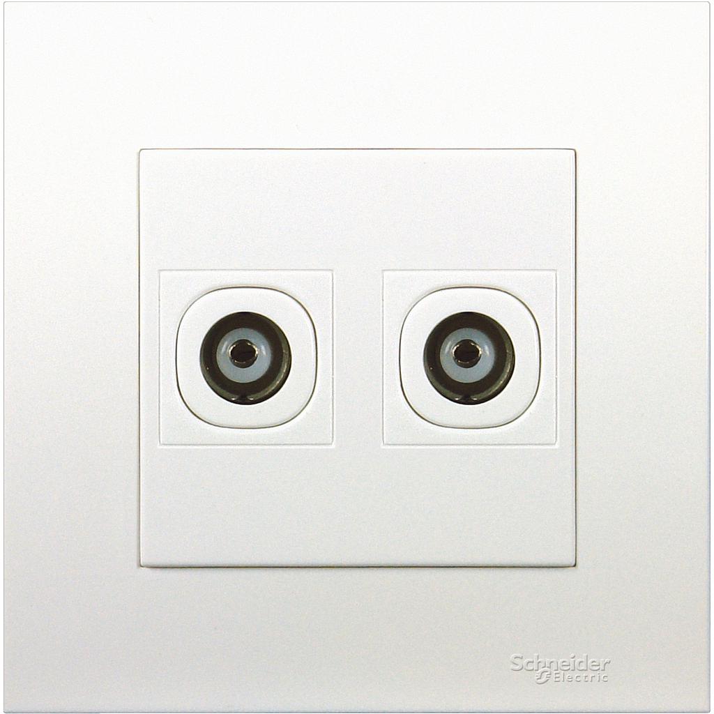 Schneider Vivace Schneider Electric Vivace Stop Kontak - 2 Gang Stop Kontak TV - KB2TV