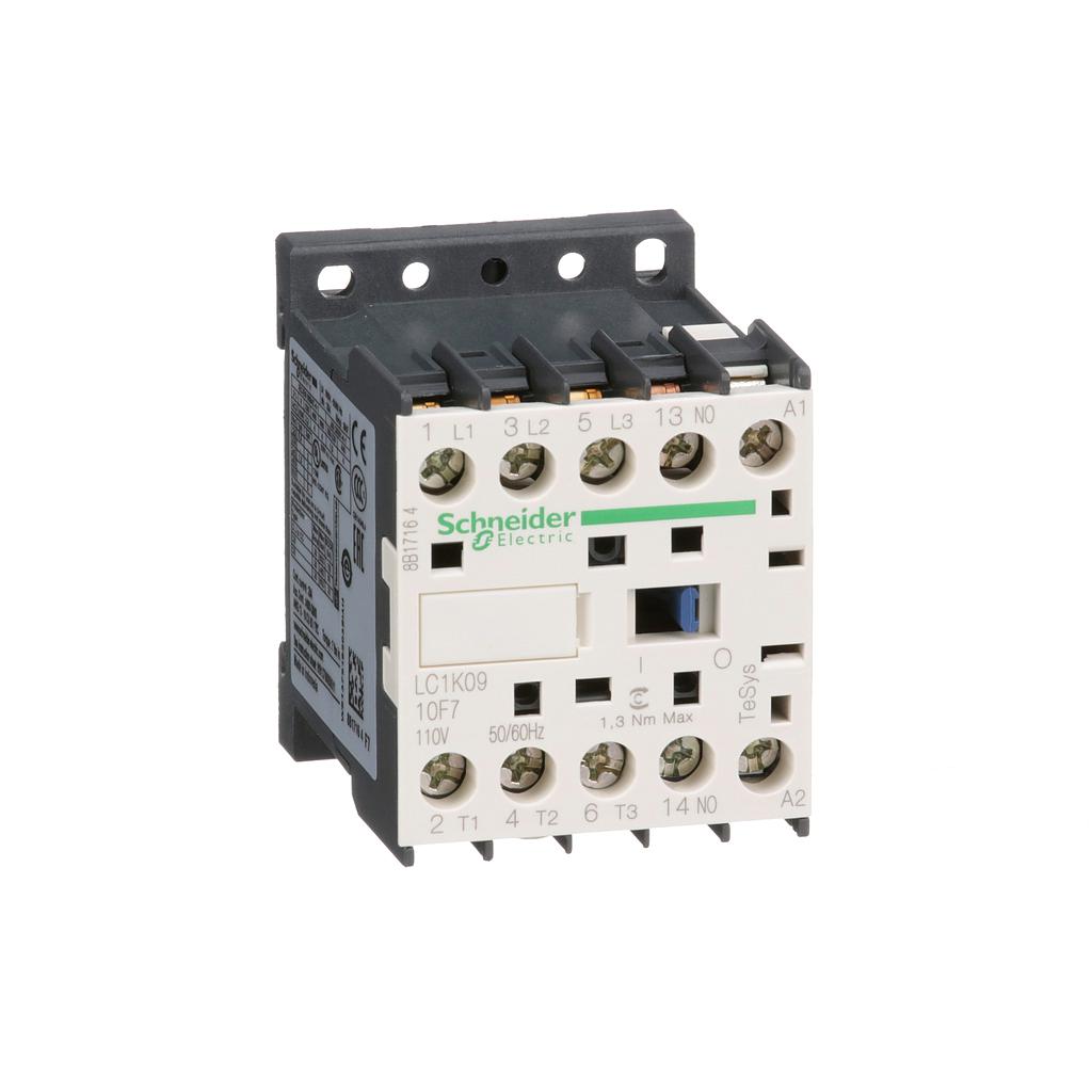 Schneider  TeSys K contactor - 3P - AC-3  440 V 9 A - 1 NO aux. - 110 V AC coil