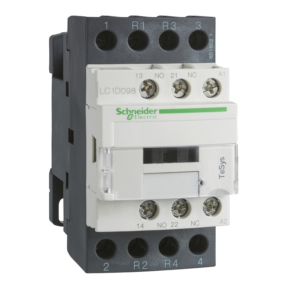 Schneider  TeSys D contactor - 4P(2 NO + 2 NC) - AC-1 -  440 V 40 A - 24 V AC coil