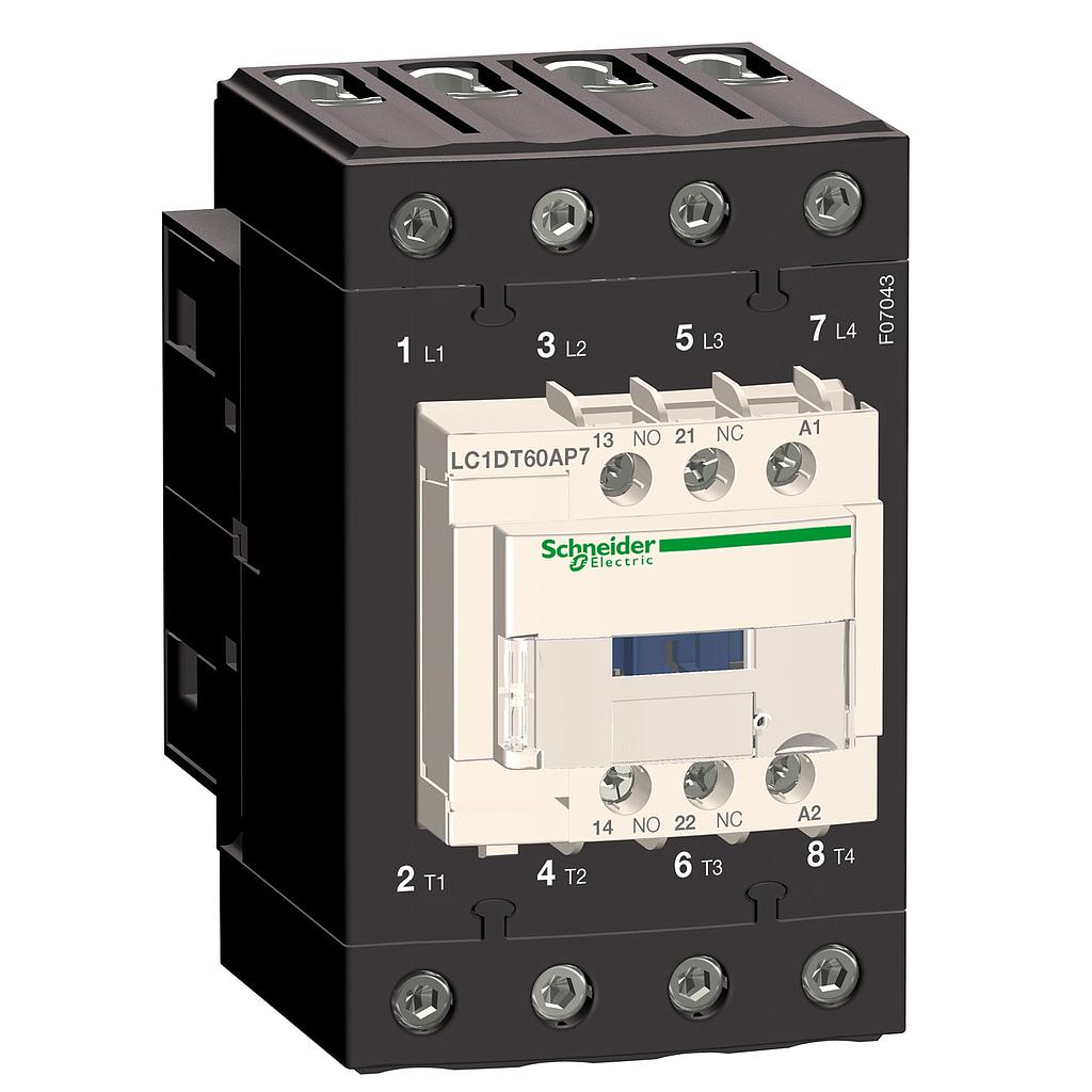 Schneider  TeSys D contactor - 4P(4 NO) - AC-1 -  440 V 60 A - 440 V AC 50/60 Hz coil