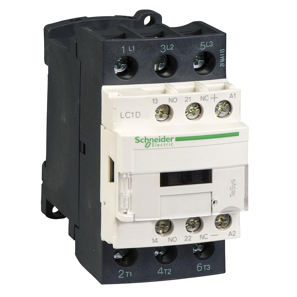 Schneider  TeSys D contactor - 3P(3 NO) - AC-3 -  440 V 32 A - 220 V DC coil