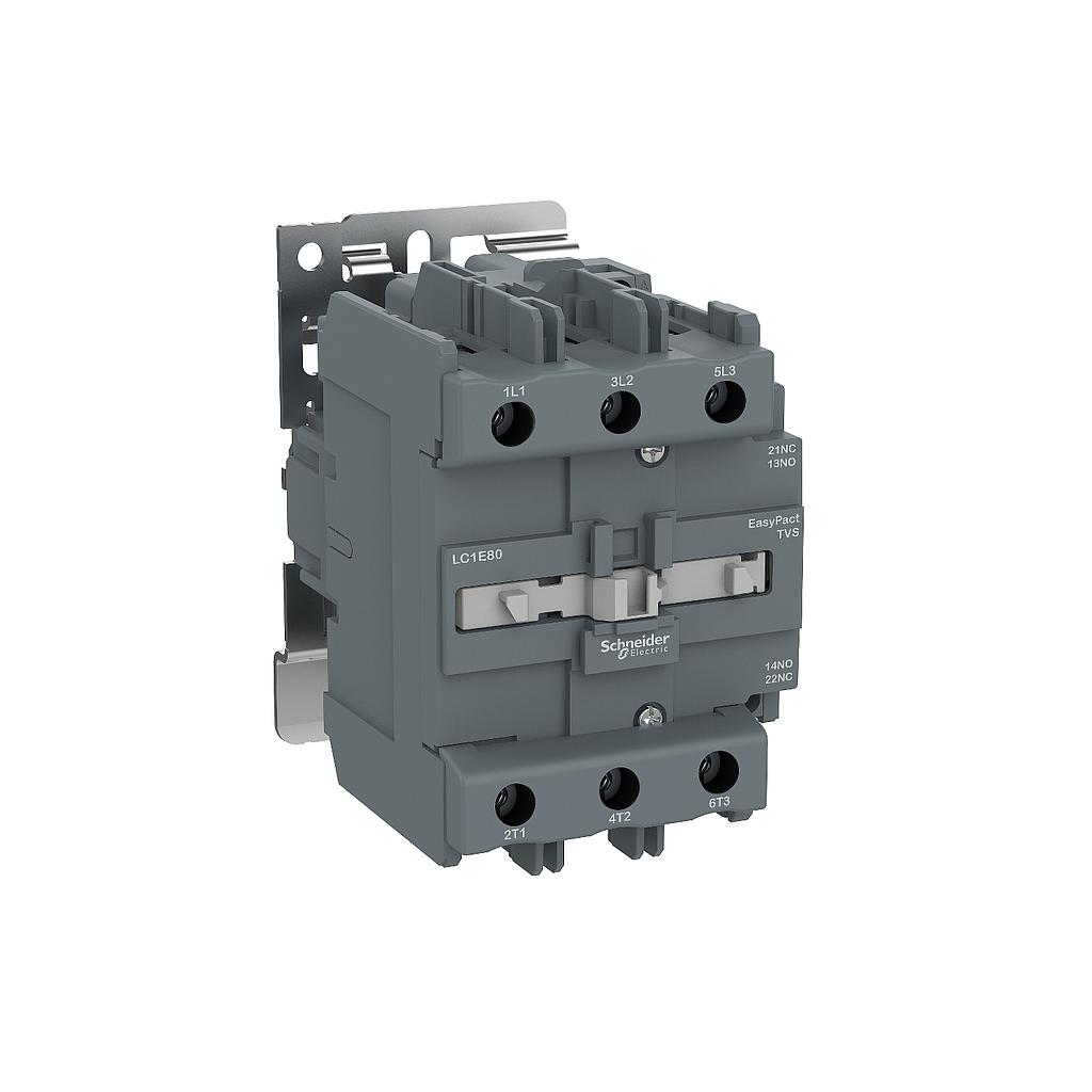 Schneider  EasyPact TVS contactor 3P(3 NO) - AC-3 -  440 V 80A - 24 V AC coil