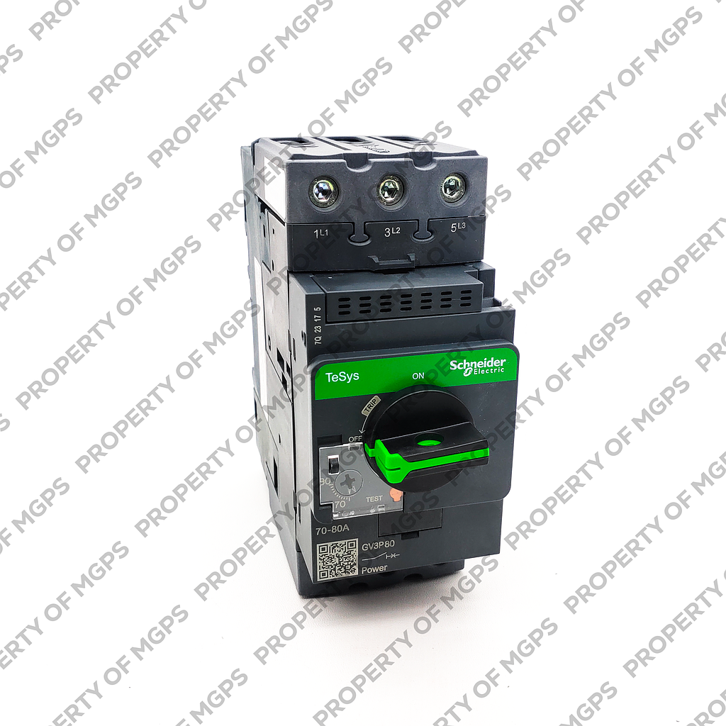 Schneider  Motor circuit breaker, TeSys GV3, 3P, 70-80 A, thermal magnetic, EverLink terminals