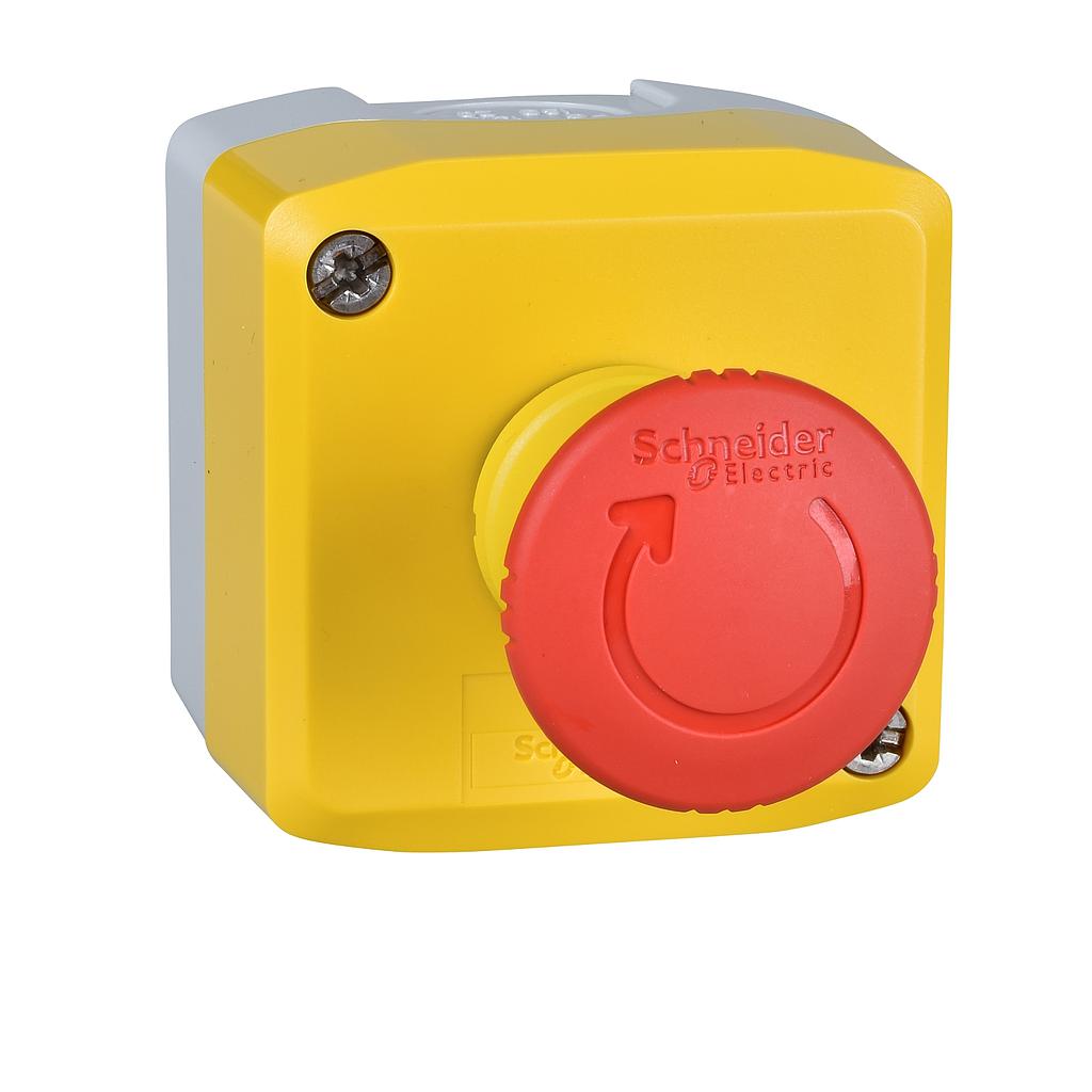 Schneider  Yellow station - 1 red mushroom head pushbutton (D)40 turn to release 1NC