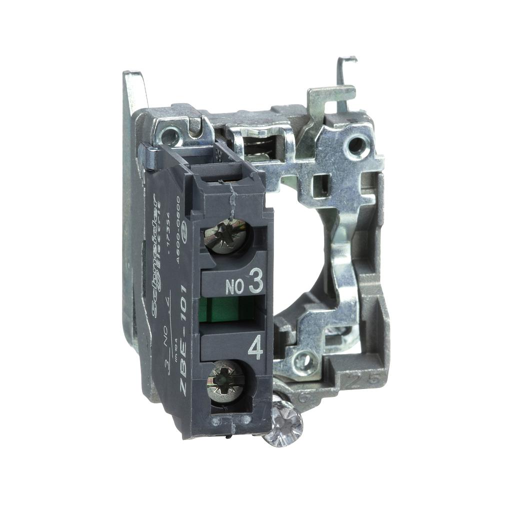 Schneider  Single contact block with body/fixing collar 1NO screw clamp terminal