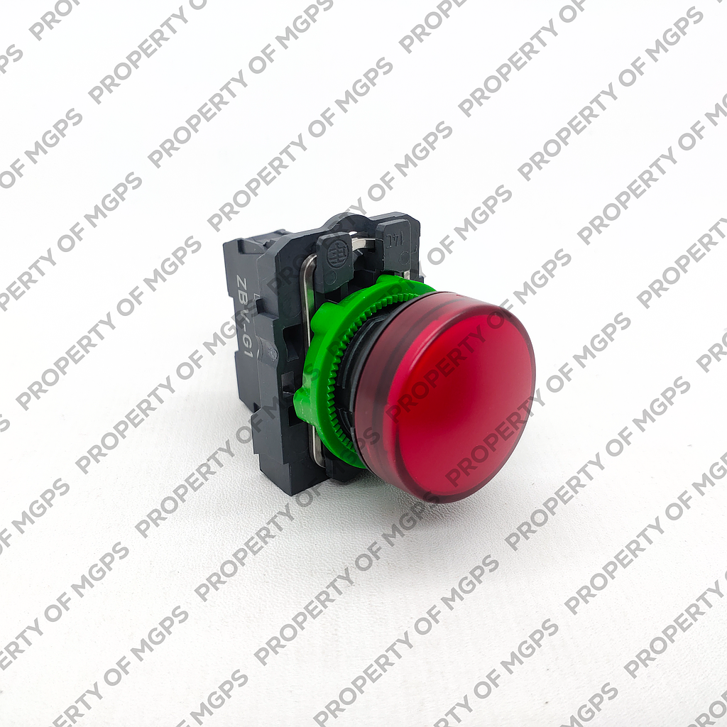 Schneider  Red complete pilot light (D)22 plain lens with integral LED 110...120V