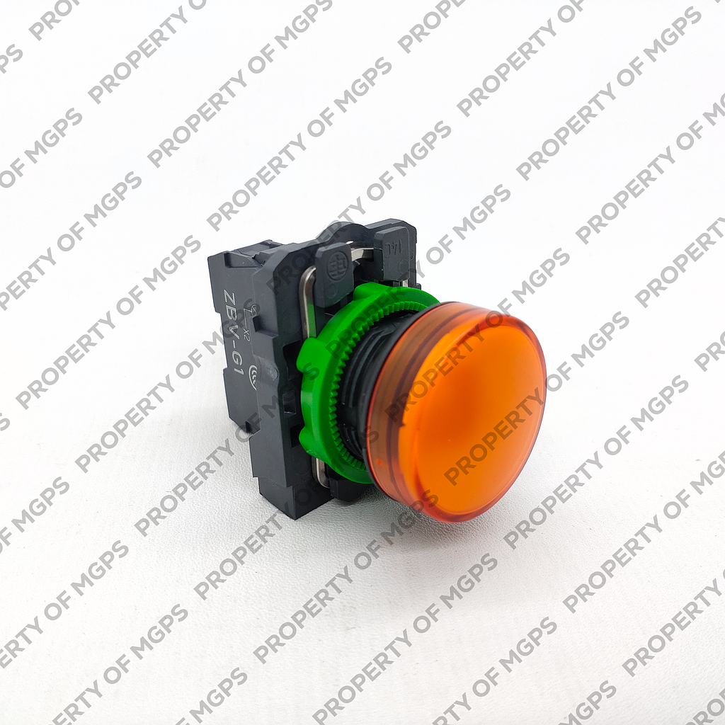 Schneider  Orange complete pilot light (D)22 plain lens with integral LED 110...120V