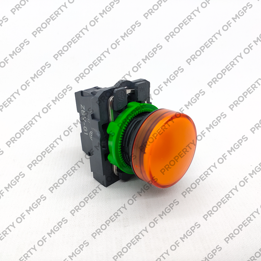 Schneider  Orange complete pilot light (D)22 plain lens with integral LED 110.120V