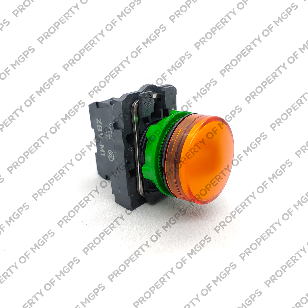 Schneider  Orange complete pilot light (D)22 plain lens with integral LED 230.240V