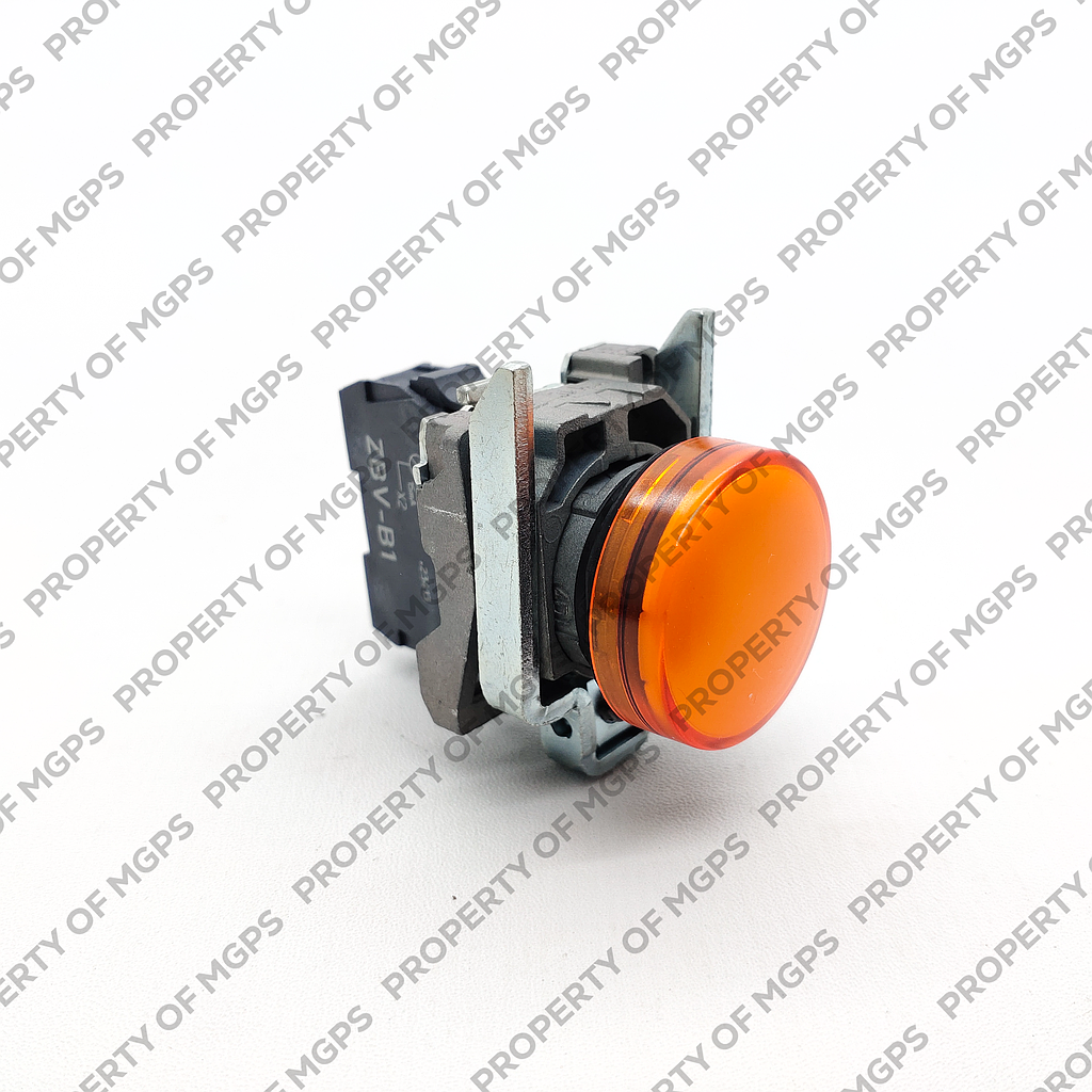 Schneider  Orange complete pilot light (D)22 plain lens with integral LED 24V