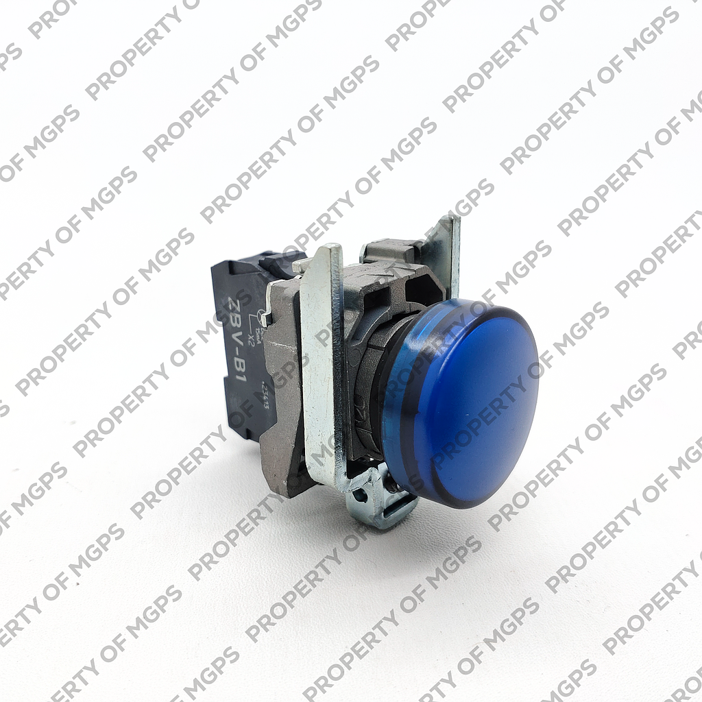 Schneider  Blue complete pilot light (D)22 plain lens with integral LED 24V