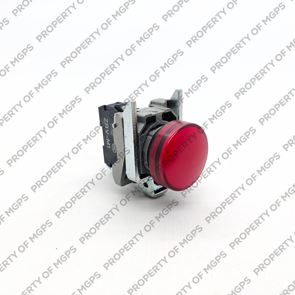 Schneider  Red complete pilot light (D)22 plain lens with integral LED 230.240V
