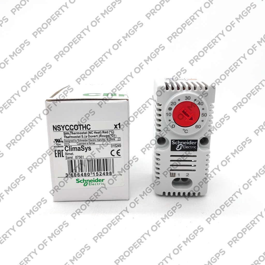 Schneider  ClimaSys CC - simple thermostat 250V - range of temperature 0 - 60C - NC - C