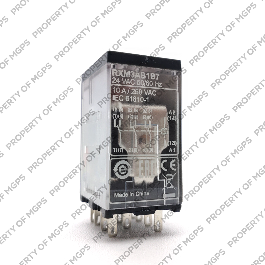 Schneider  Miniature Plug-in relay - Zelio RXM 3 C/O 24 V AC 10 A