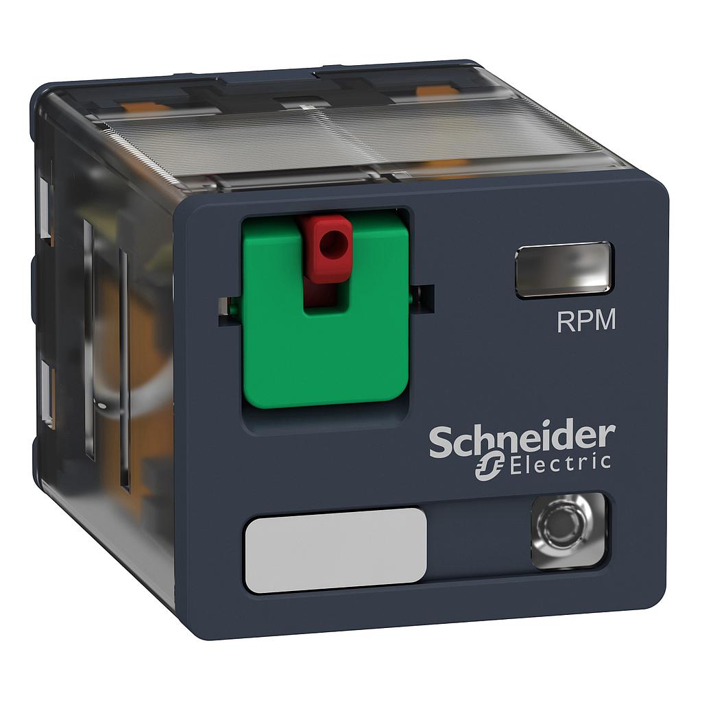Schneider  Power plug-in relay - Zelio RPM - 3 C/O - 120 V AC - 15 A - with LED