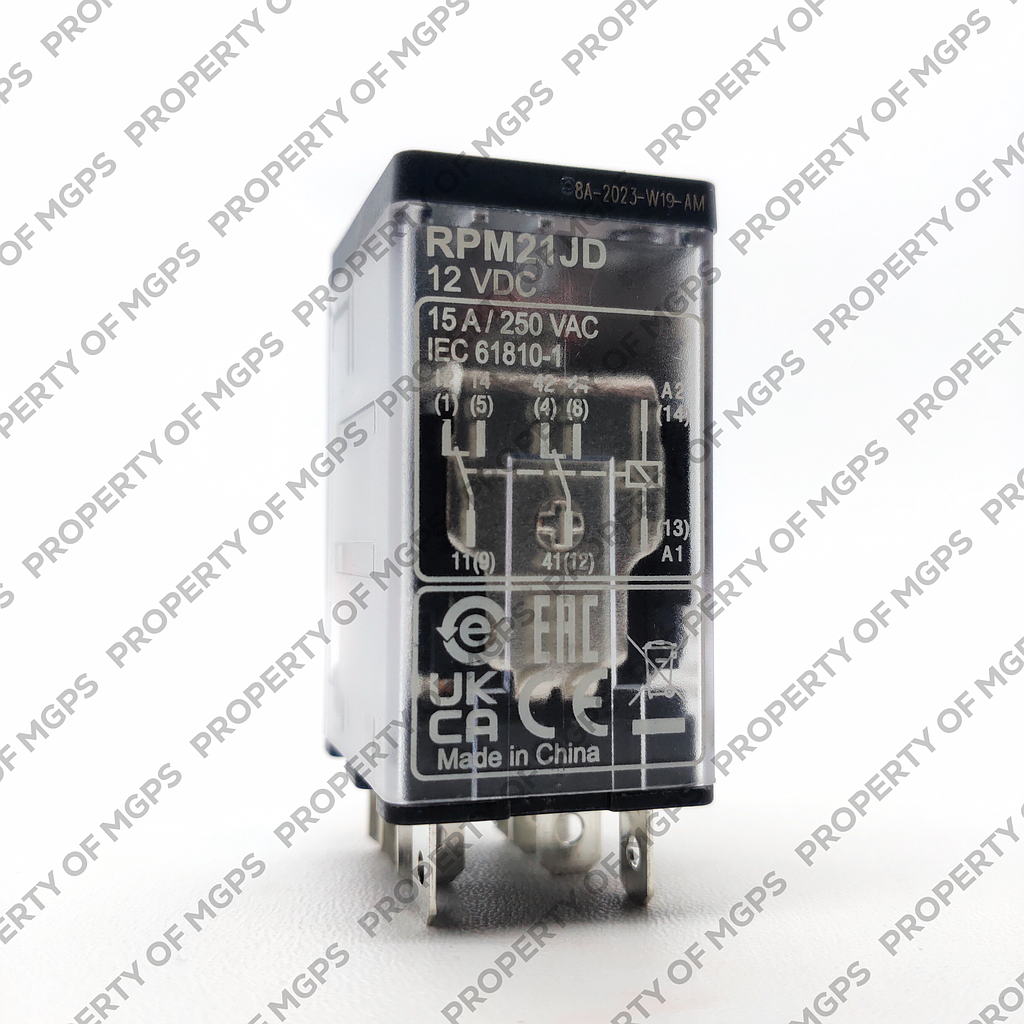 Schneider  Power plug-in relay - Zelio RPM - 2 C/O - 12 V DC - 15 A