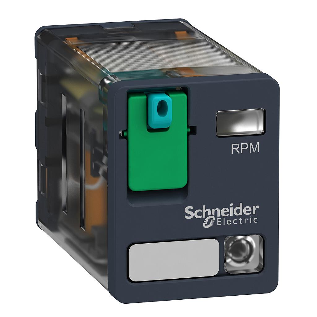Schneider  Power plug-in relay - Zelio RPM - 2 C/O - 12 V DC - 15 A - with LED