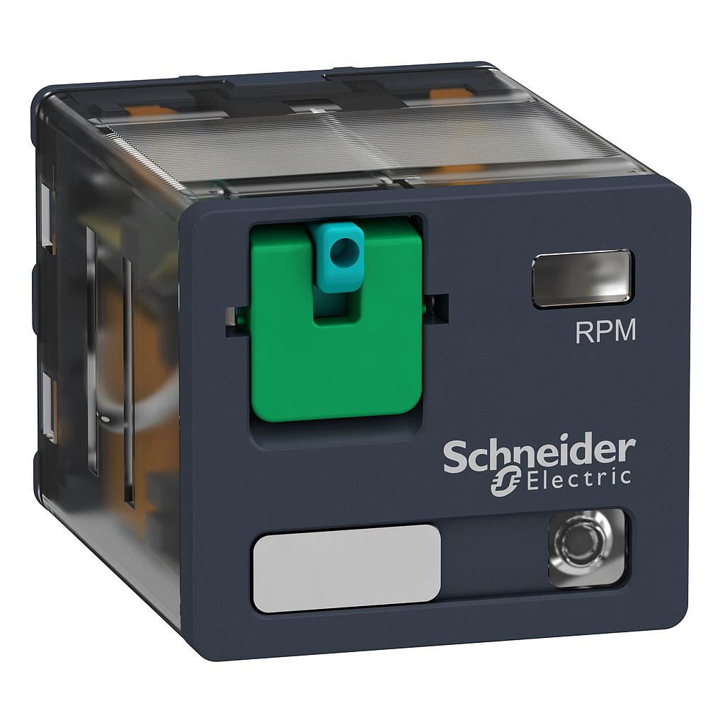 Schneider  Power plug-in relay - Zelio RPM - 3 C/O - 12 V DC - 15 A - with LED