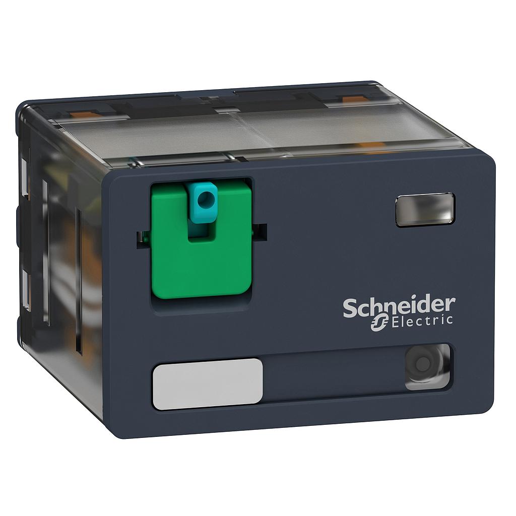 Schneider  Power plug-in relay - Zelio RPM - 4 C/O - 12 V DC - 15 A - with LED