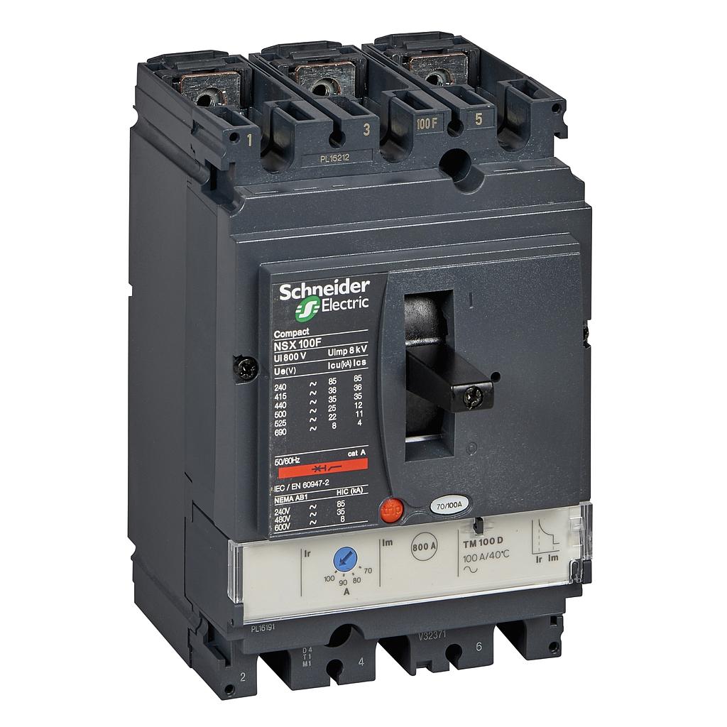 Schneider  NSX100F 3P 100A 36KA TMD  
