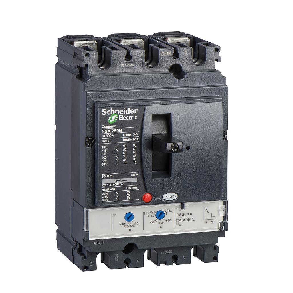 Schneider  NSX250H 3P 250A 70KA TMD  