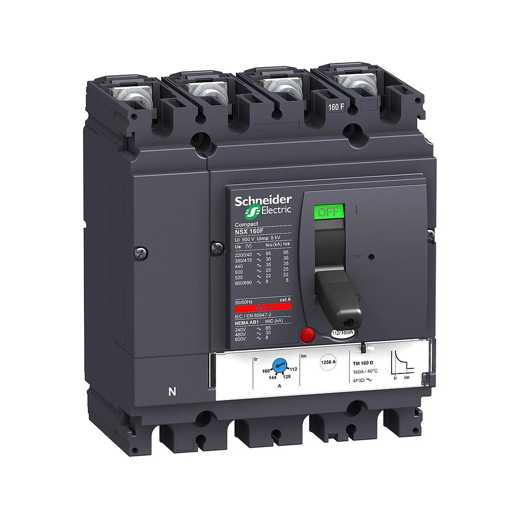 Schneider  NSX160F 4P 125A 36KA TMD  