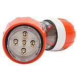 Schneider  32A 500V - angled plug - 5 round pin - IP66 ( Orange)