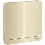 Schneider  AVATARON SAKLAR  2 GANG  2 ARAH WINE GOLD  E8332L2LED_WG_G3