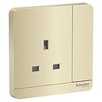 Schneider  AVATARON STOP KONTAK AC 13A LED WINE GOLD