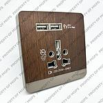 Schneider  AVATARON INT SOCKET W USB 2.1A WOOD KAYU