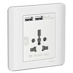 Schneider  ZENCELO INT SOCKET W USB 2.1A WHITE