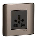 Schneider  ZENCELO INTERNATIONAL SOCKET 16A SILVER BRONZE