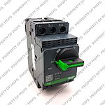 Schneider  Motor circuit breaker, TeSys GV2, 3P, 32 A, magnetic, rotary handle, screw clamp terminals