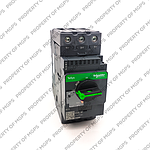 Schneider  Motor circuit breaker, TeSys GV3, 3P, 40 A, magnetic, rotary handle, EverLink terminals