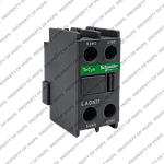 Schneider  Auxiliary contact block, TeSys D, 1NO + 1NC, front mounting, screw clamp terminals