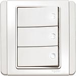 Schneider NEO Schneider Electric NEO Saklar Lampu - 3 Gang 2 Arah Horisontal - E3033H2_EWWW_G3