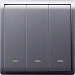 Schneider PIENO PIENO SAKLAR  3 GANG 1 ARAH 16A LAVENDER SILVER