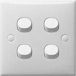 Schneider S-Classic CLASSIC SAKLAR  4 GANG 1 ARAH 10A  E34_1_2AR_WE_G3