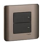 Schneider ZENcelo Schneider Electric ZENcelo Saklar Lampu - 2 Gang 1 Arah - Saklar Ganda - E8432_1_SZ_G3